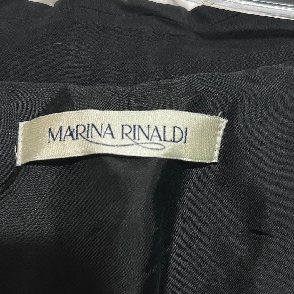 Marina Rinaldi Black Stretch Cotton Safari Utility Blazer Jacket Designer 25 - Picture 4 of 7